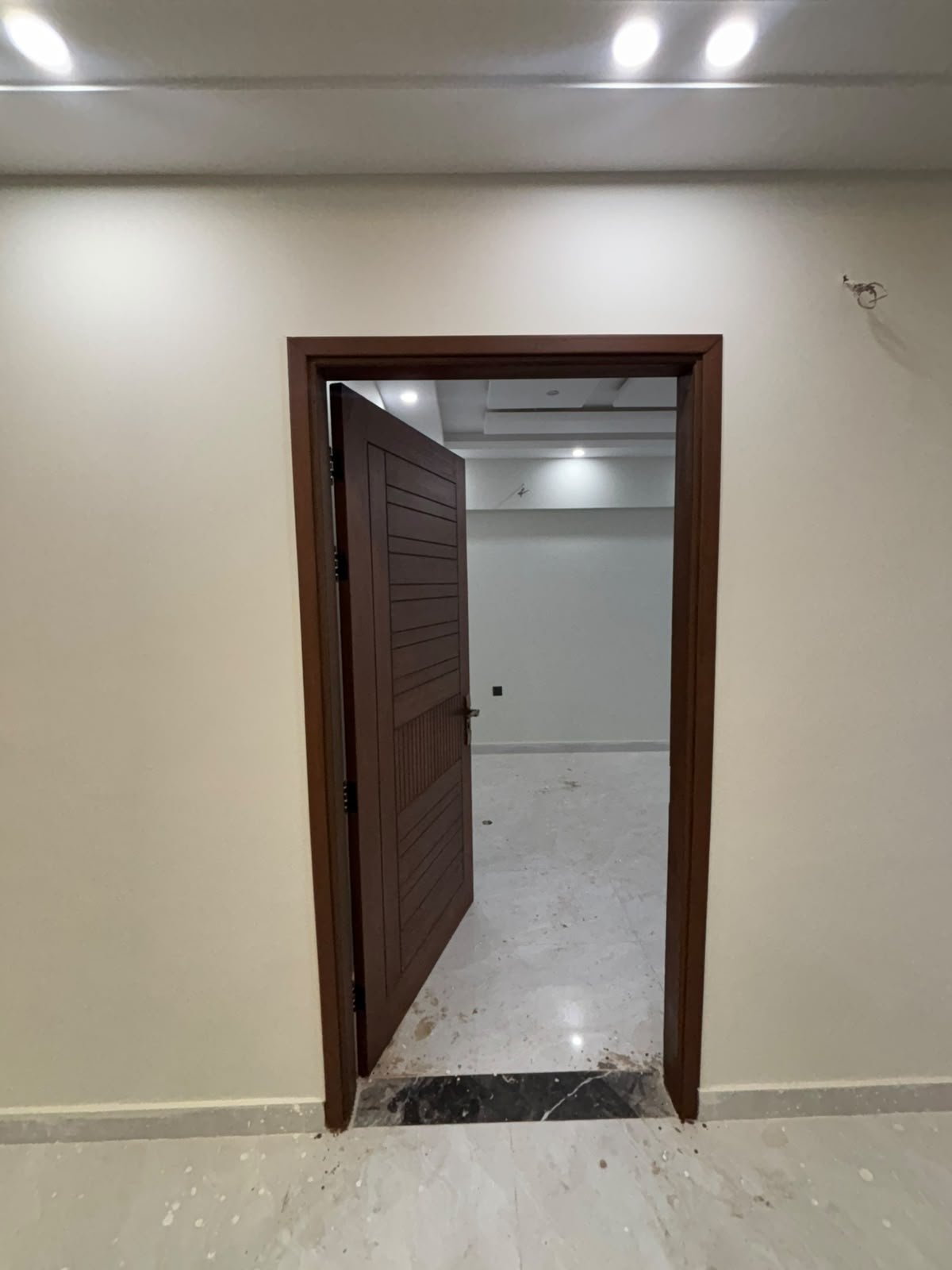 Completed timber door installation